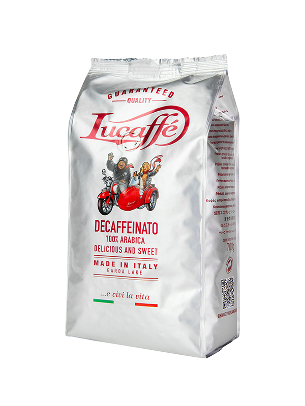 LUCAFFE DECAFFEINATO БЕЗКОФЕИНОВО 700 гр. – зърна